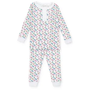 Alden Girls' Bright Butterflies Two Piece Pima Cotton Pajamas