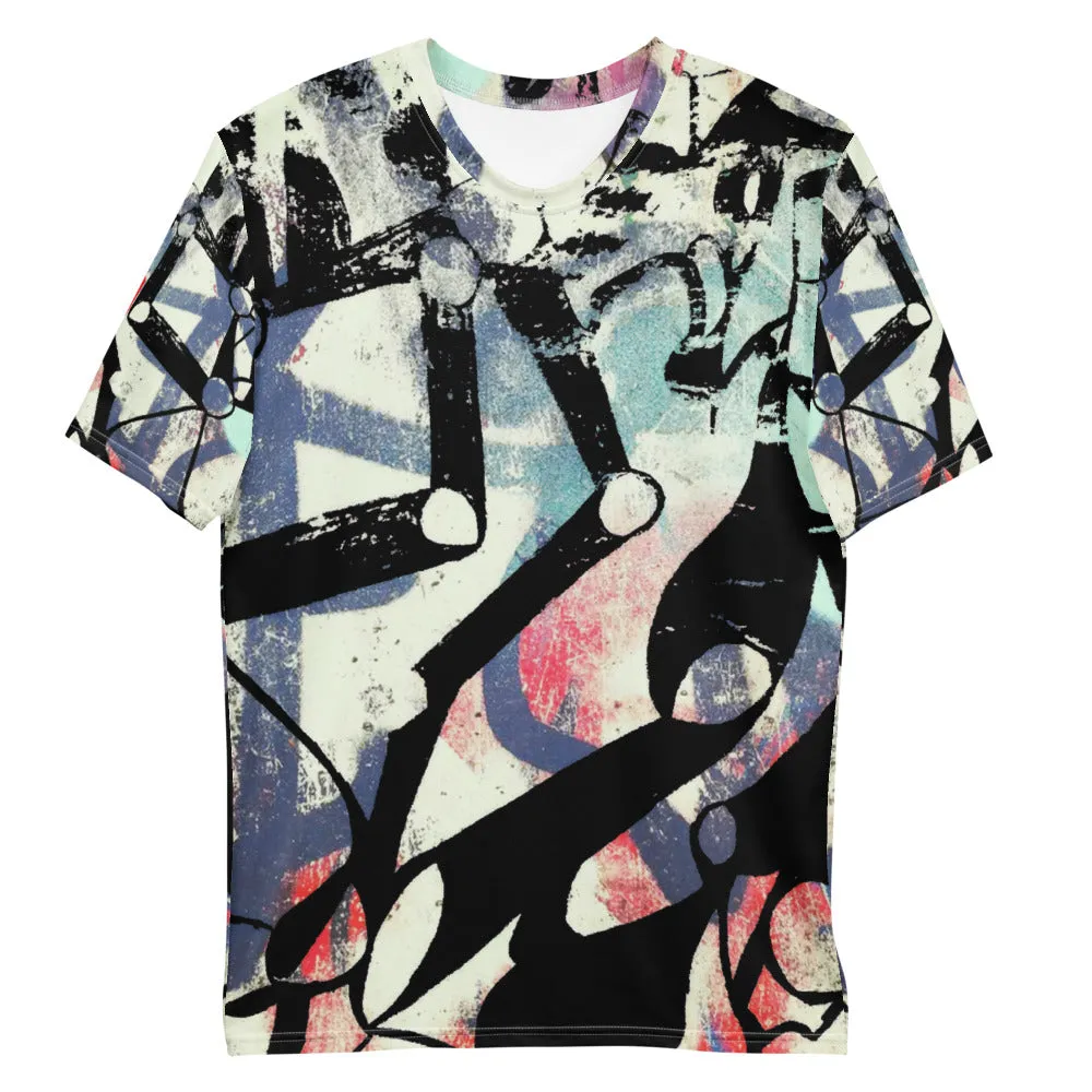 Allover Men's Premium Knit Jersey Graphic T-shirt-Abstract shapes