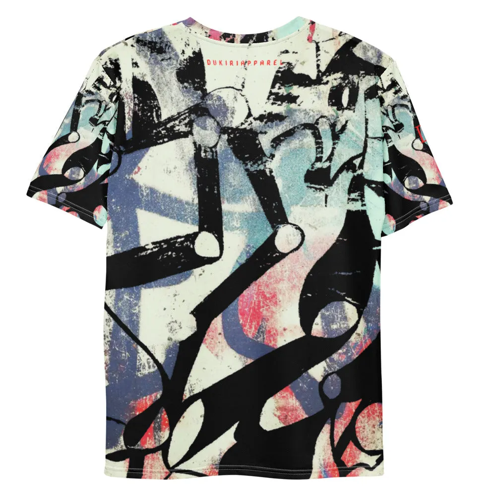 Allover Men's Premium Knit Jersey Graphic T-shirt-Abstract shapes