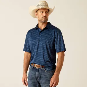 Ariat Charger 2.0 Printed Polo in Dress Blues