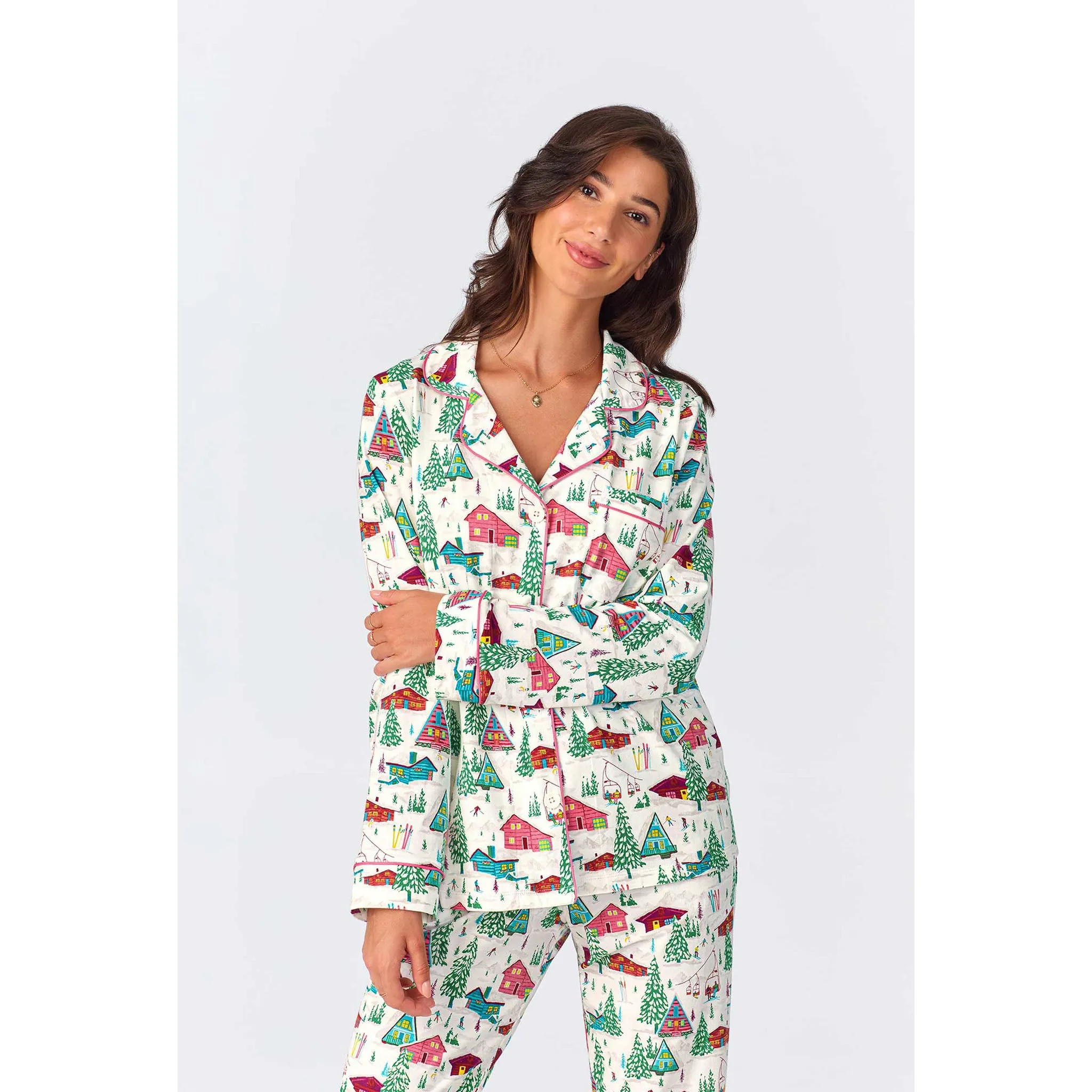 Bed Head Alpine Cabins Classic Stretch Jersey PJ Set