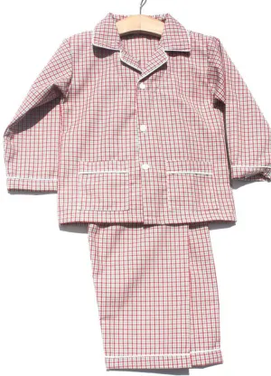 Boys Unisex Baby Christmas Lightweight Pajamas Plaid