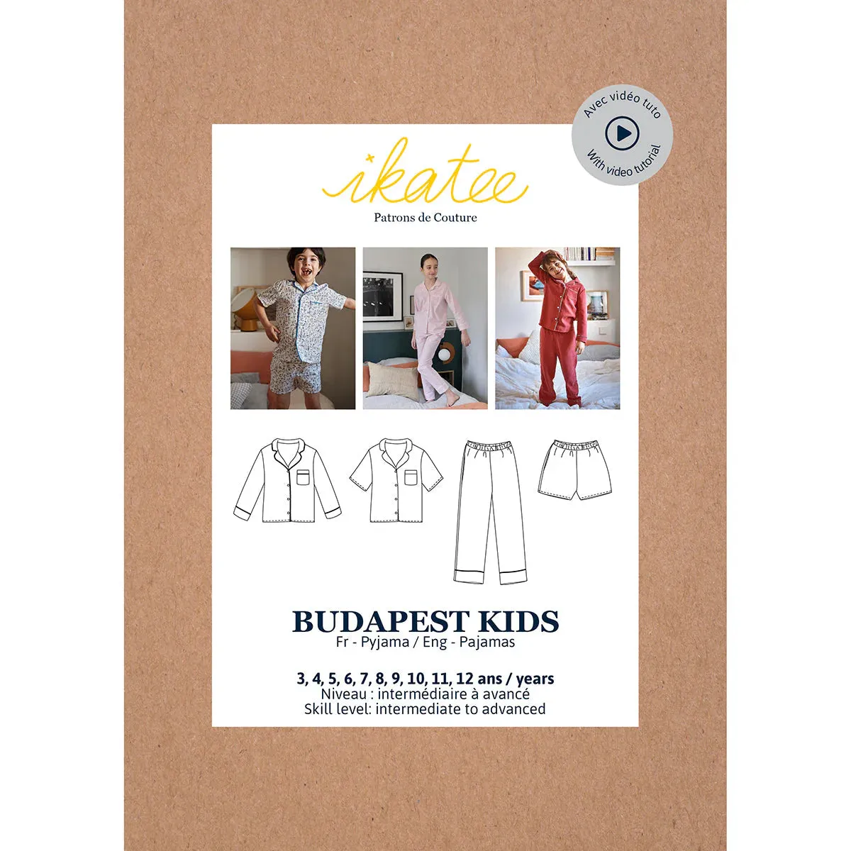 Budapest Pajamas - Kids - Sewing Pattern | Ikatee