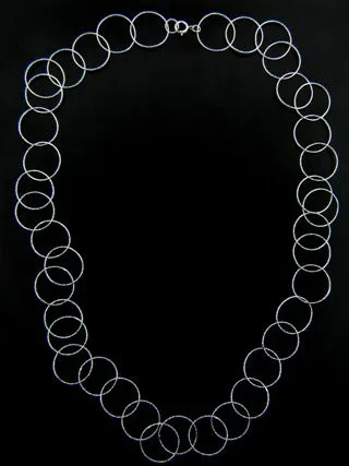 Diamond Cut Circle Necklace