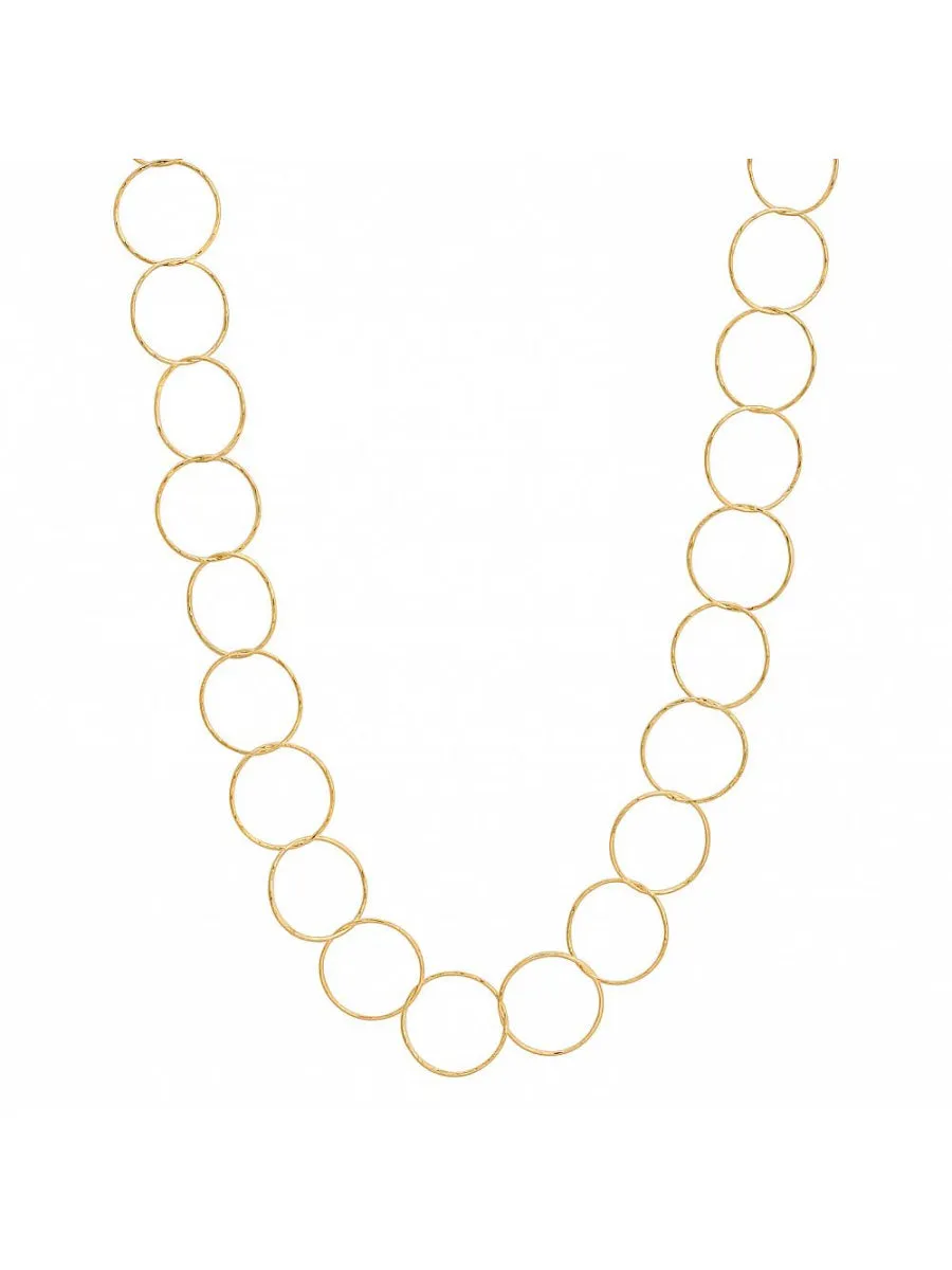 Diamond Cut Circle Necklace