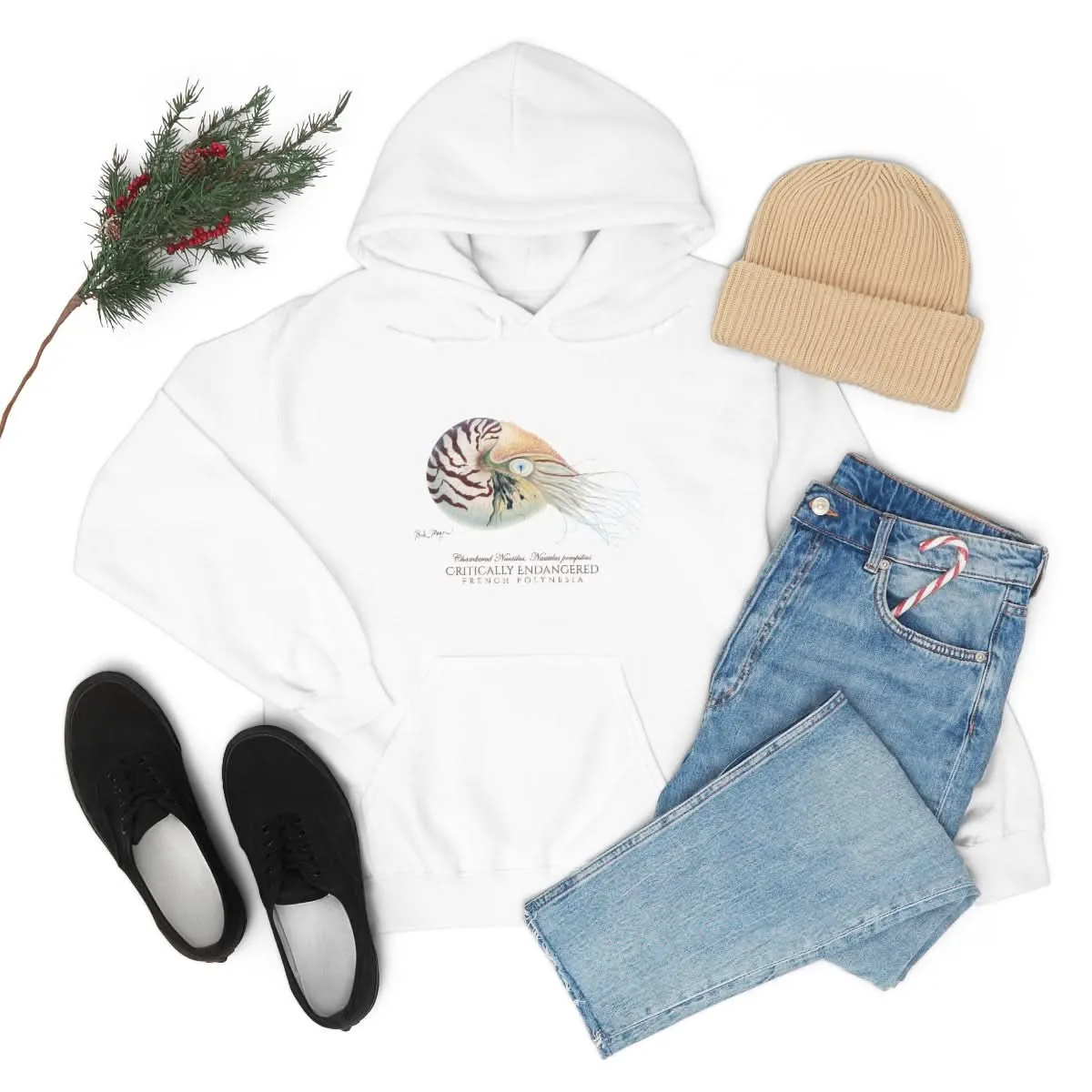 Endangered Chambered Nautilus Warm Hoodie