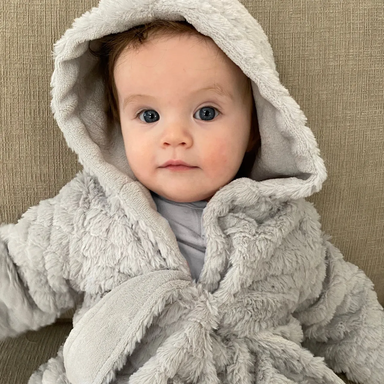 Gray Baby Robe