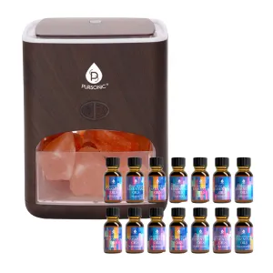 Himalayan Salt Diffuser & 14 Pack Essential Oils Set