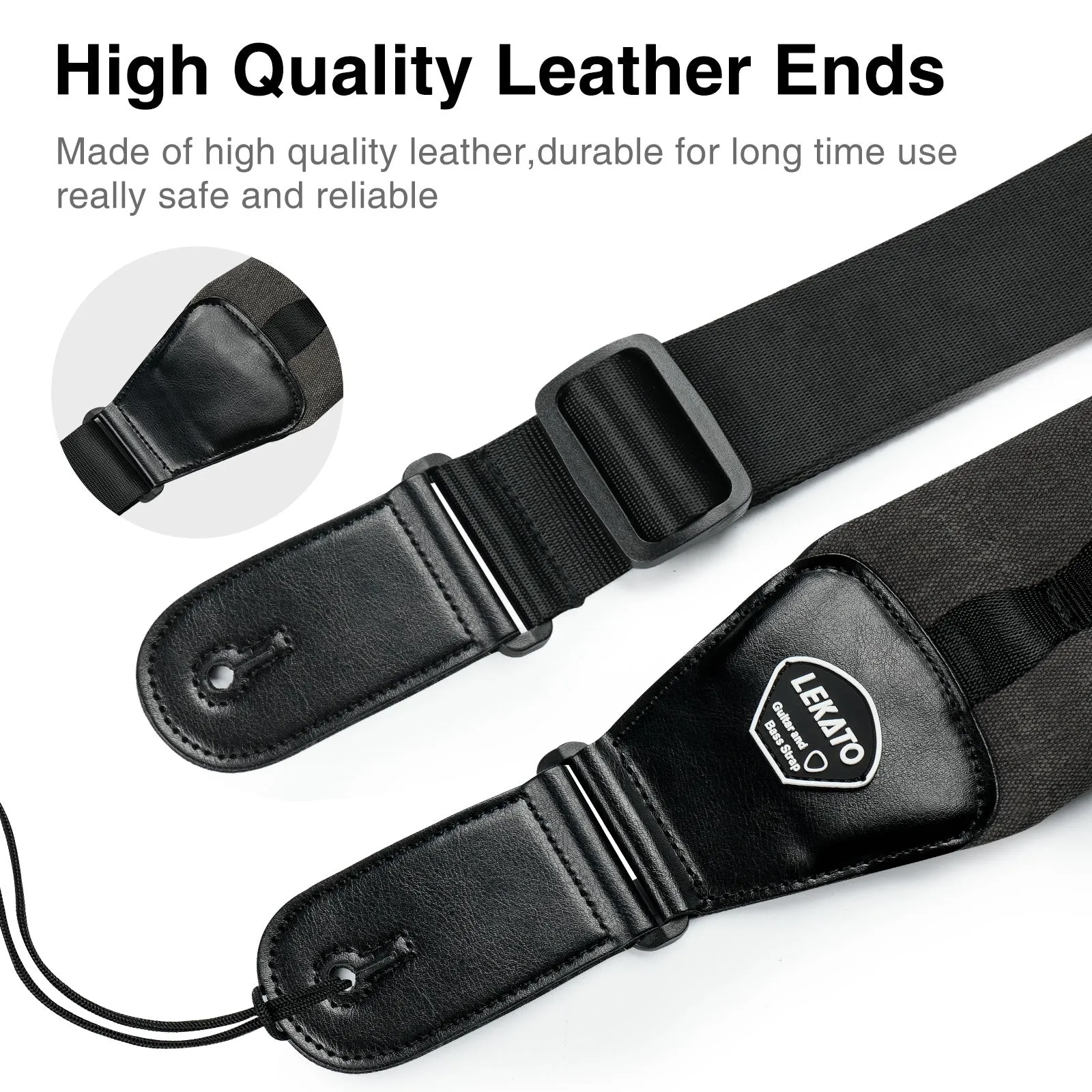 LEKATO LGS-8 Guitar Strap Adjustable Thickened Foam