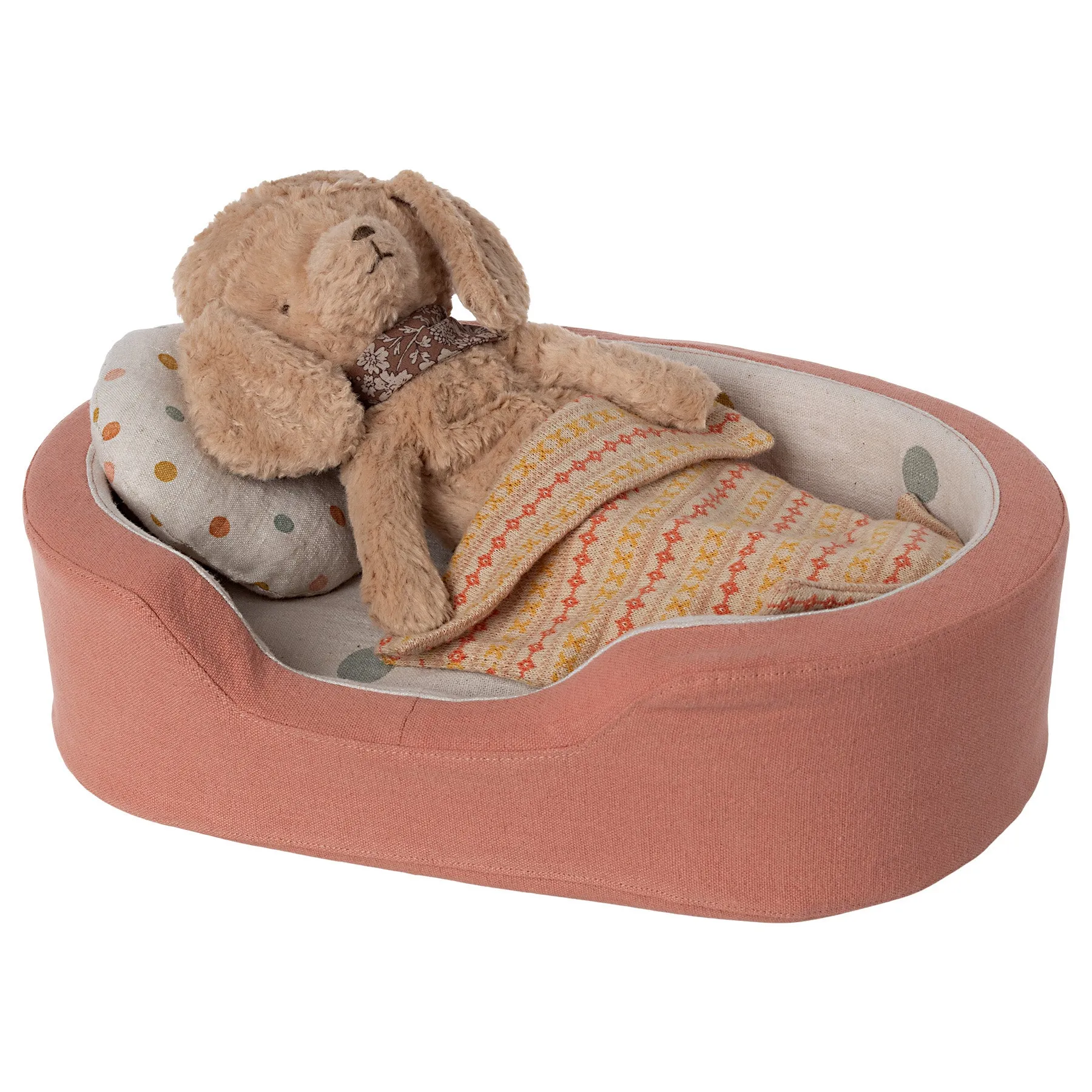 Maileg Cosy basket, Medium - Coral