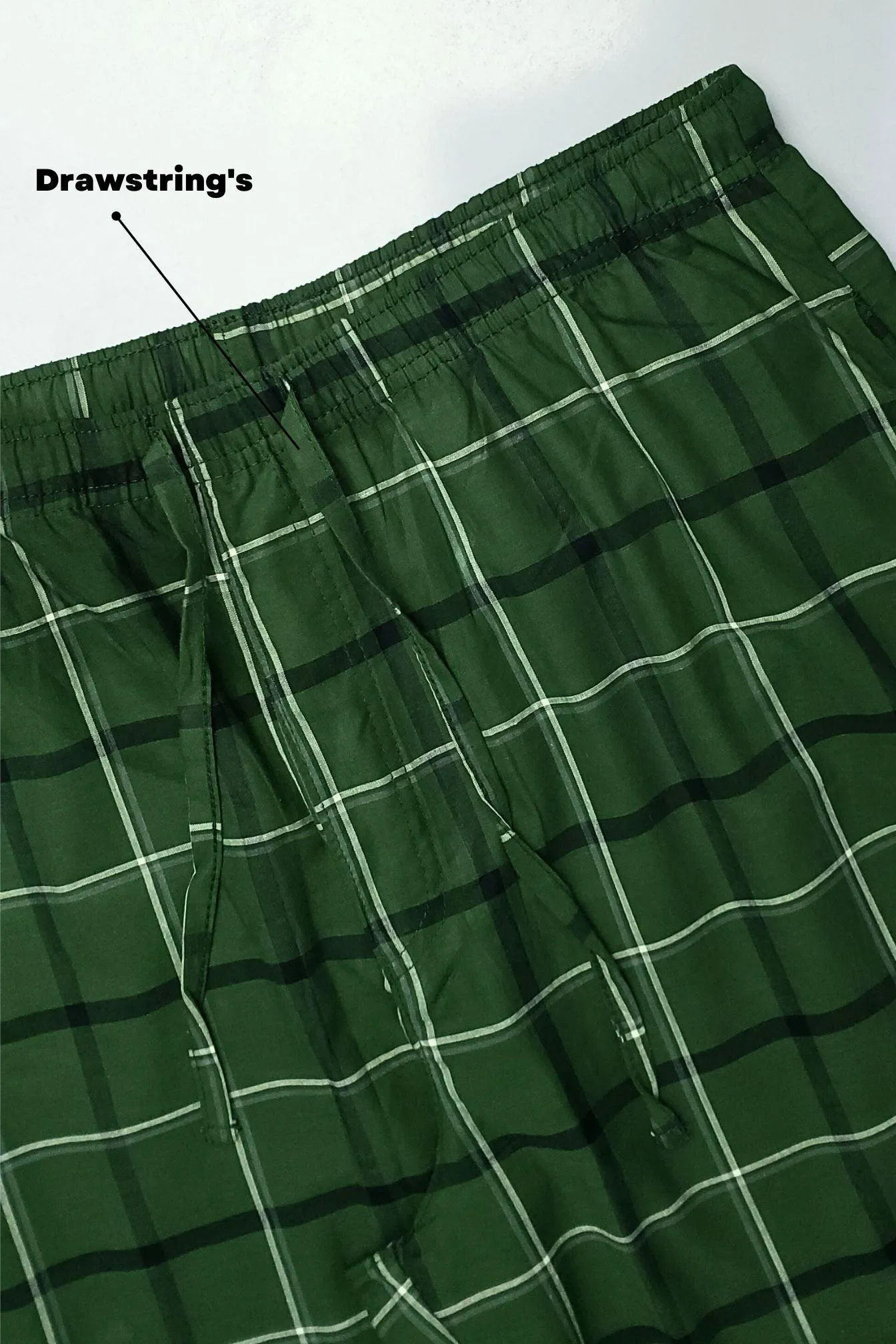 Men's Cotton Check Trouser (Green)