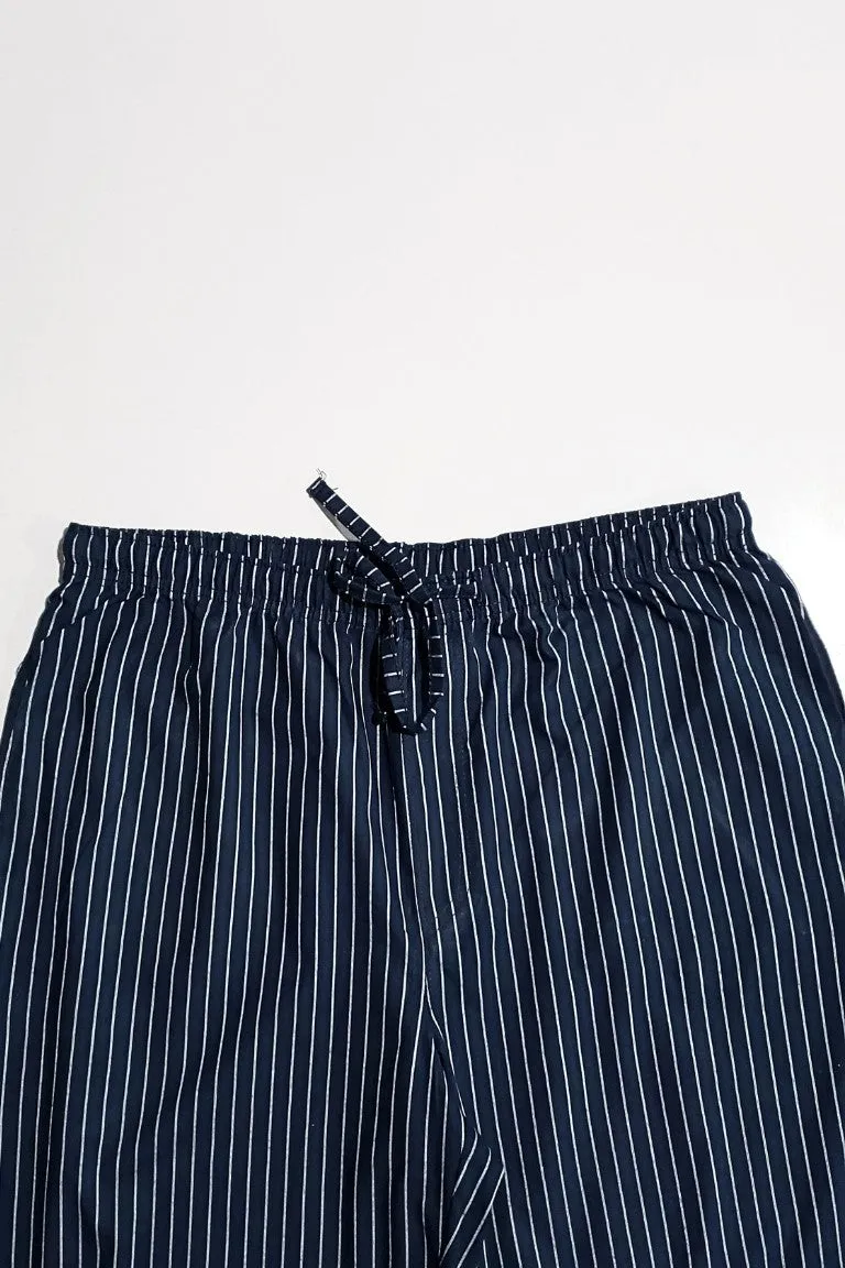 Men's Cotton Check Trouser (Navy Lining)