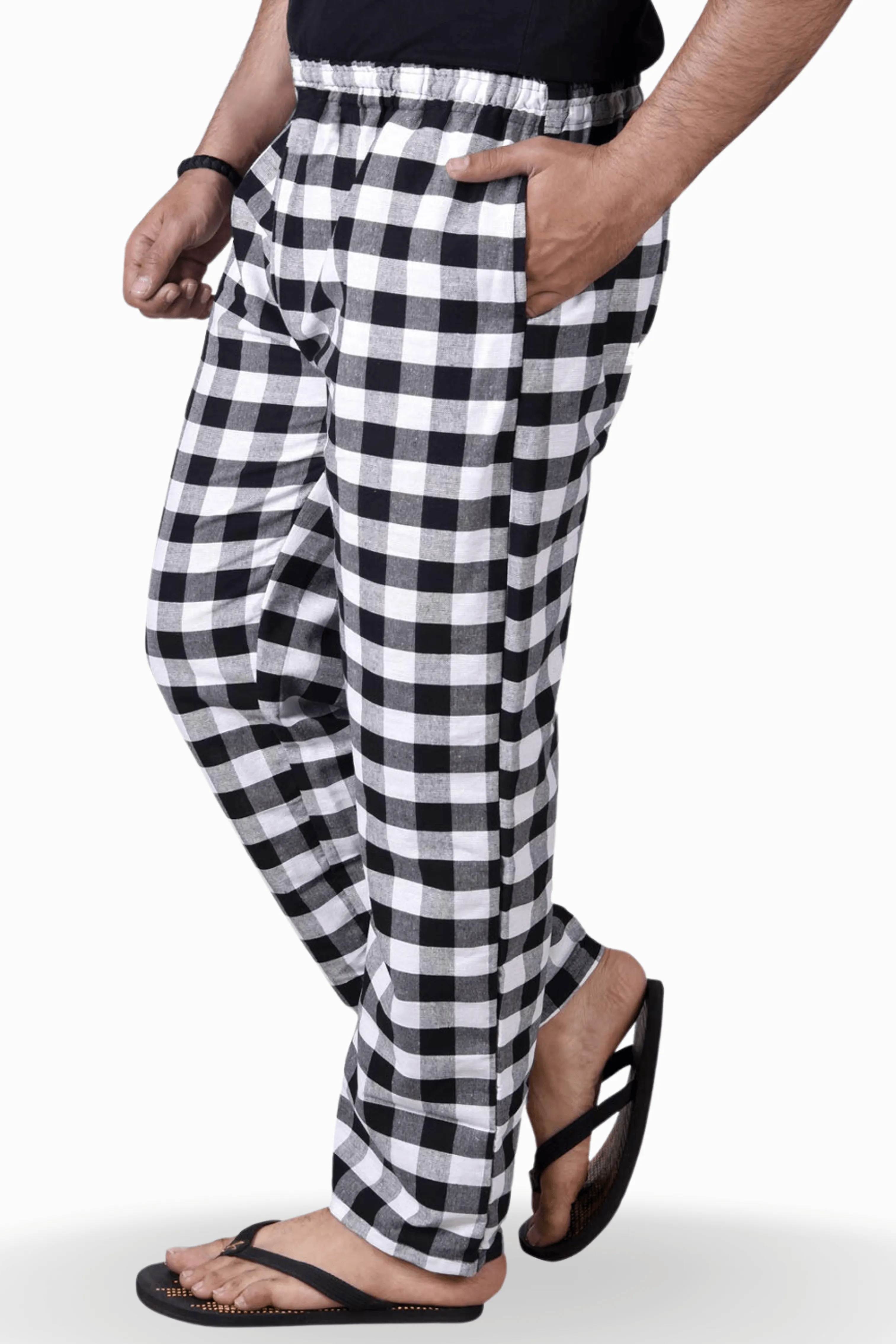 Men's Cotton Flannel Check Trouser