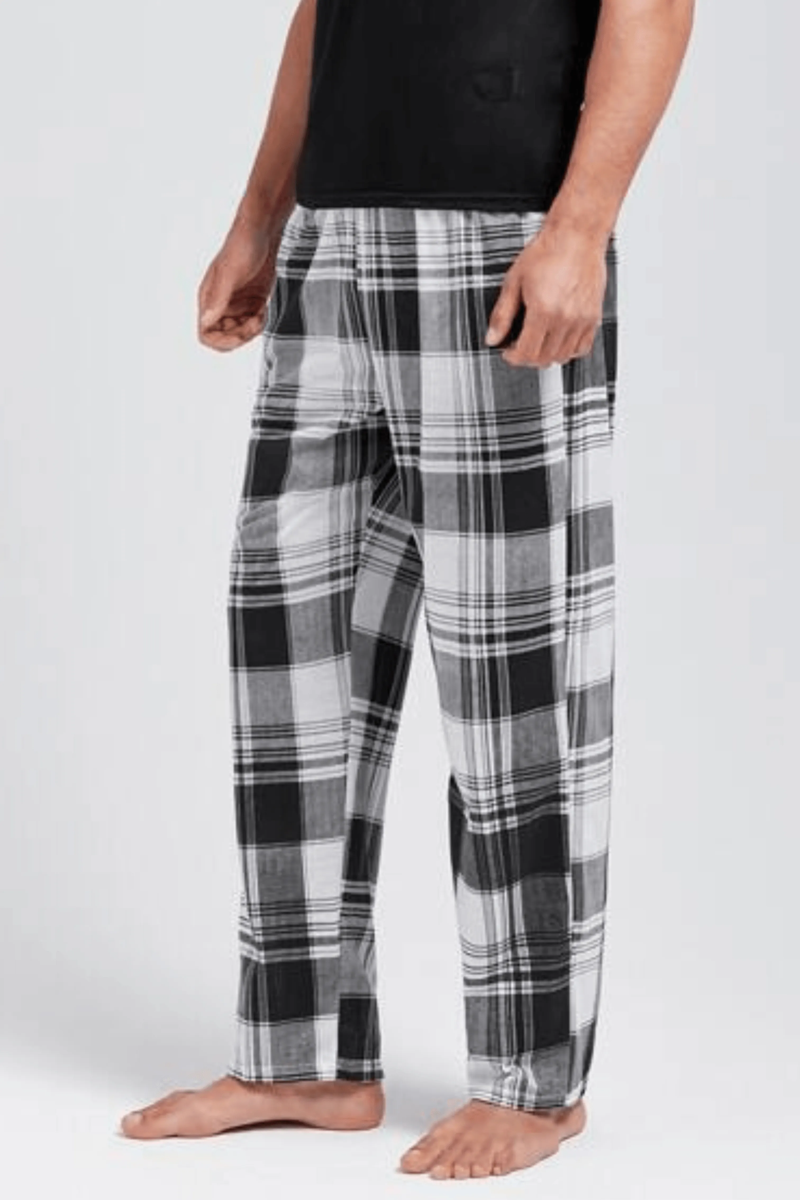 Men's Cotton Flannel Check Trouser