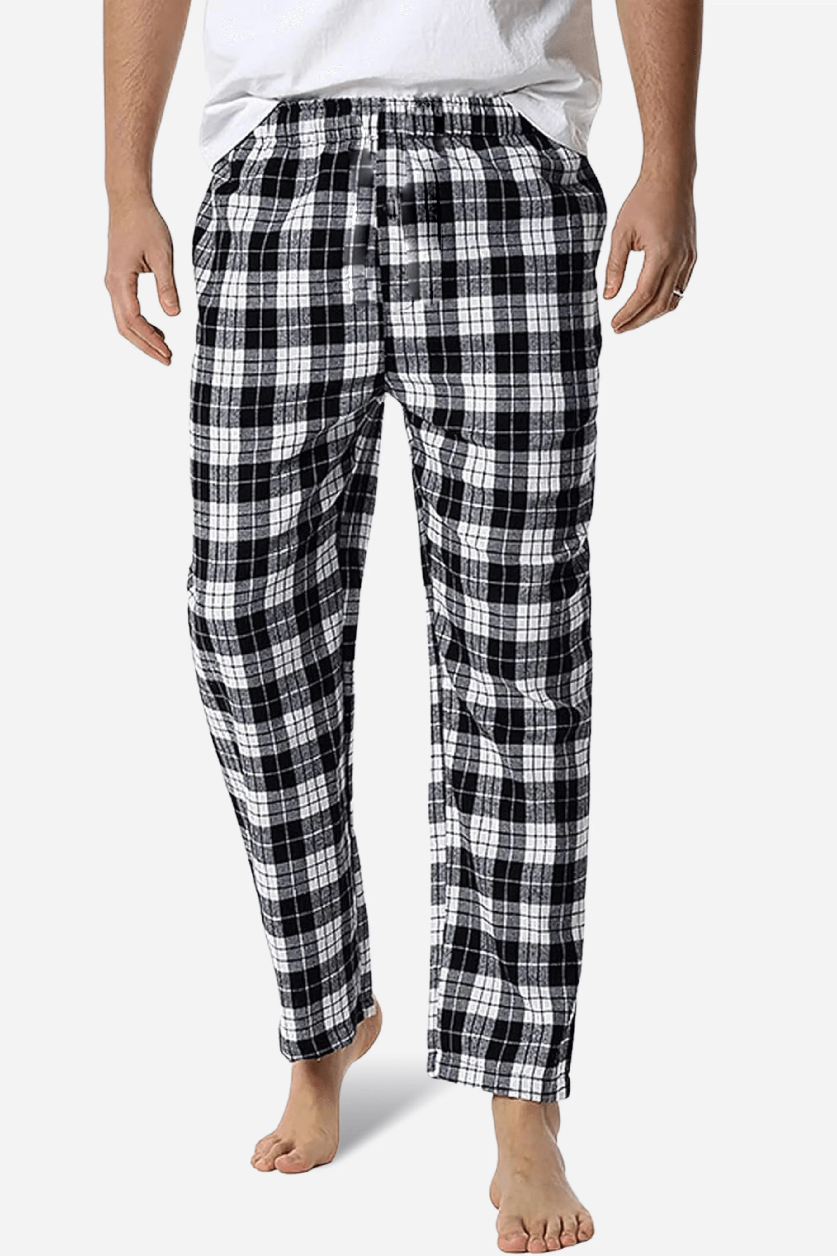 Men's Essential Poly-Cotton Check Trouser