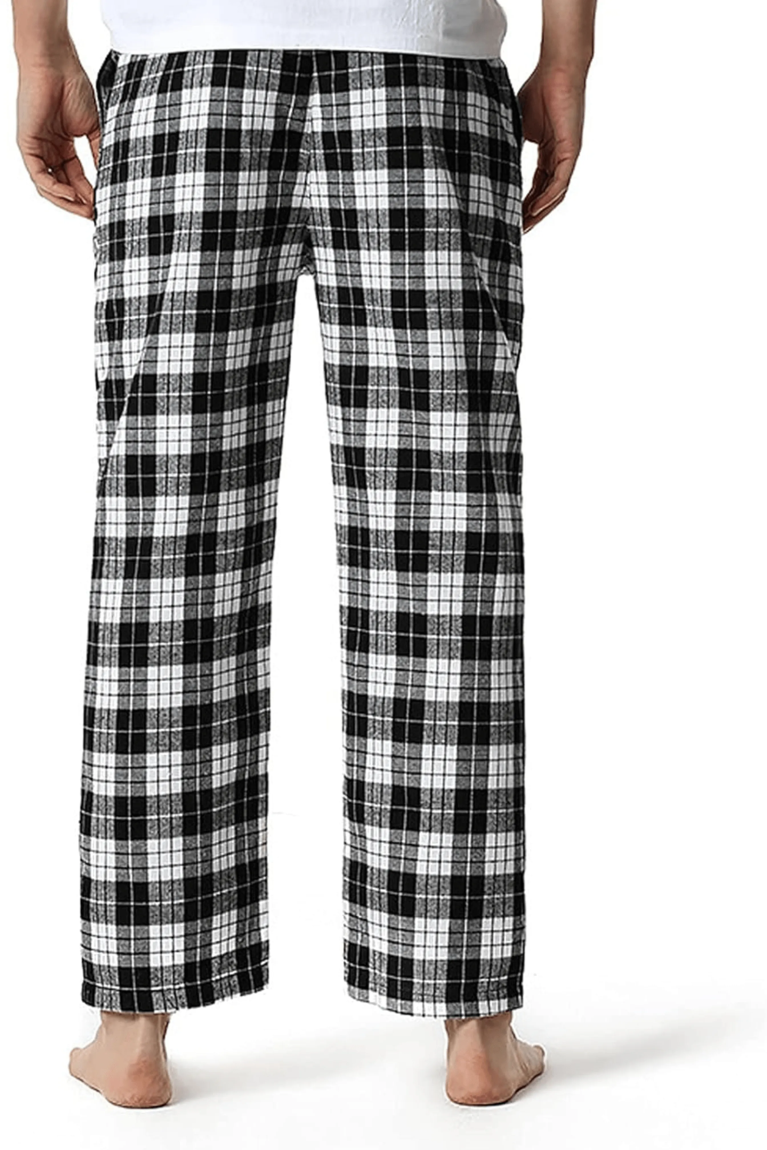 Men's Essential Poly-Cotton Check Trouser