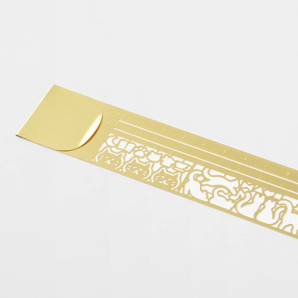 Midori Clip Ruler Cat A