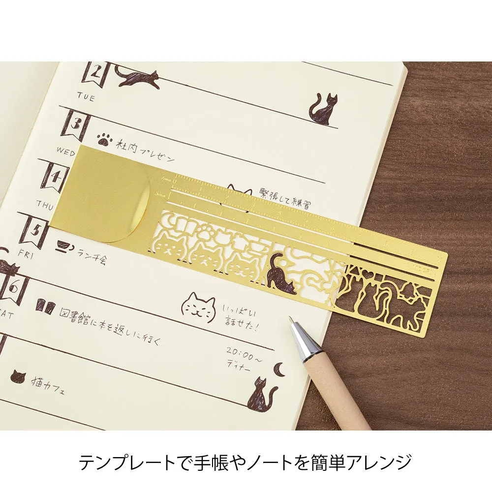 Midori Clip Ruler Cat A