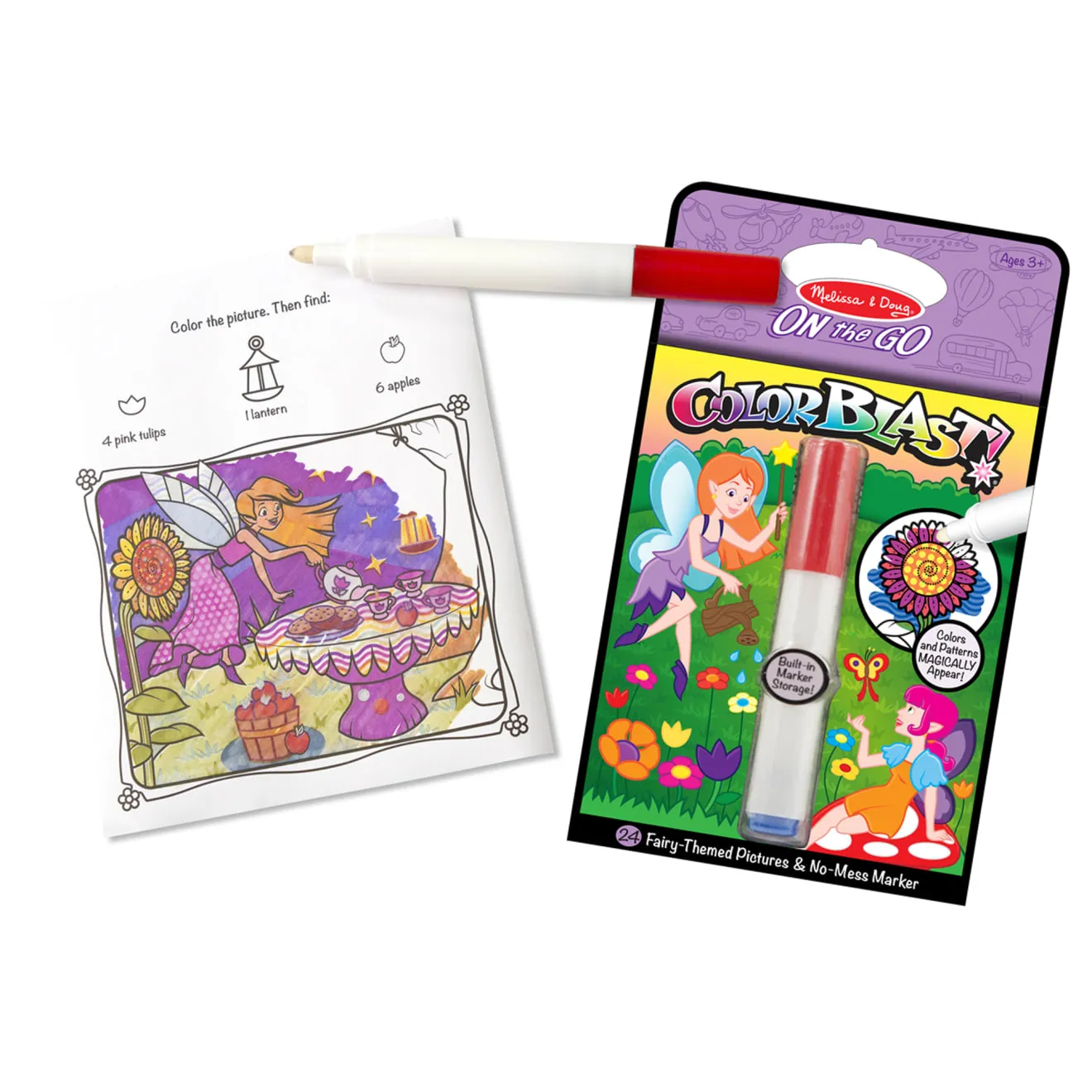 On the Go ColorBlast No-Mess Coloring Pad - Fairies