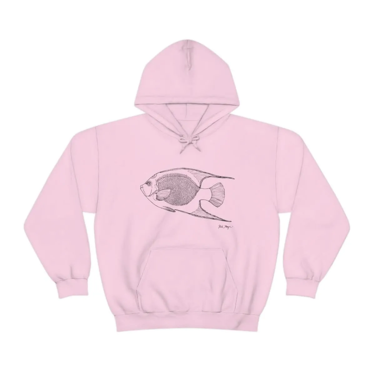 Queen Angelfish Drawing Warm Hoodie