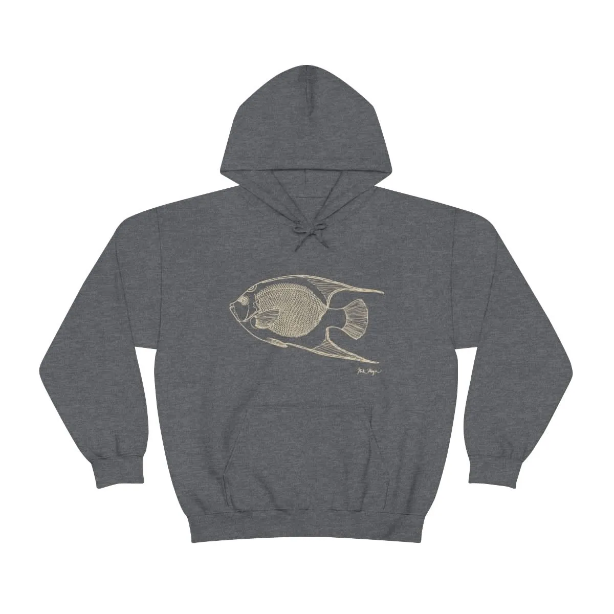 Queen Angelfish Drawing Warm Hoodie