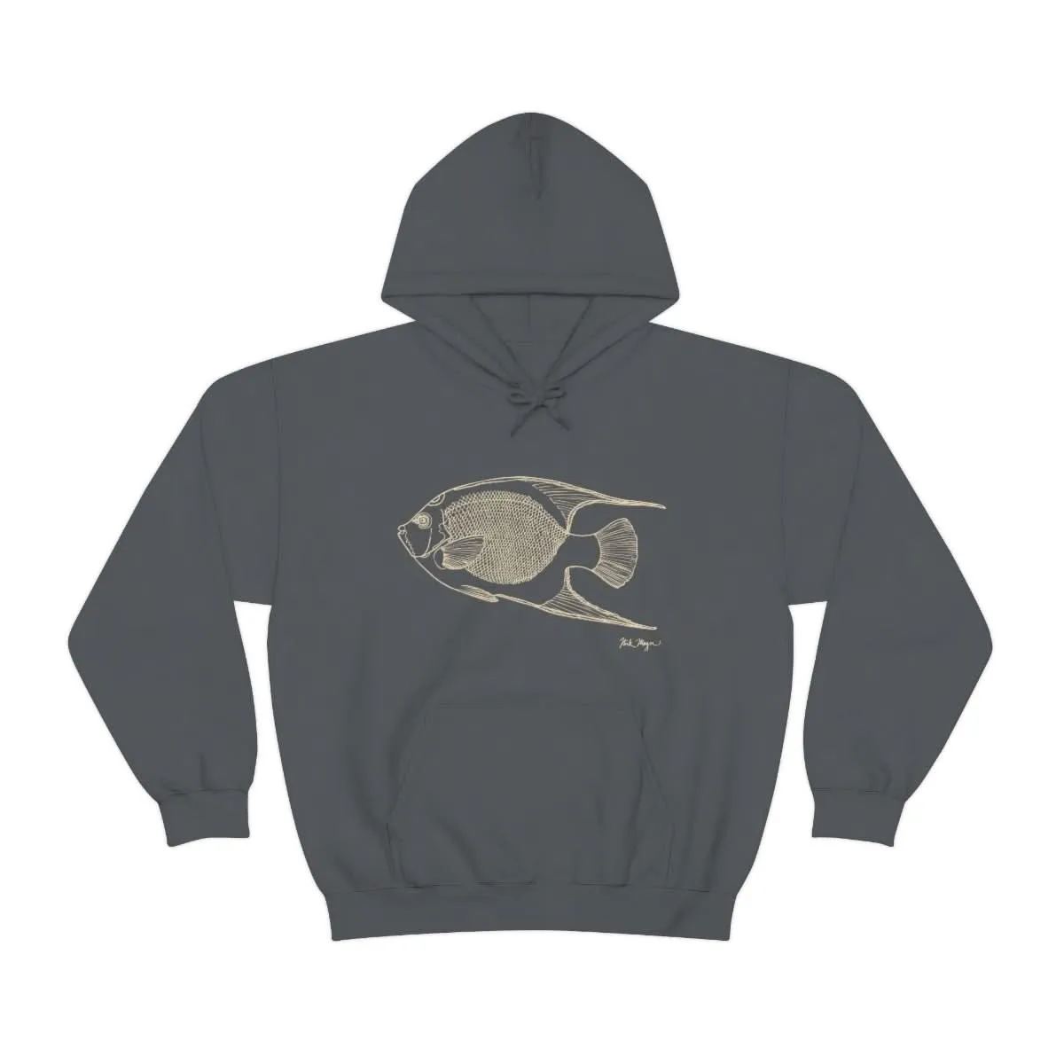 Queen Angelfish Drawing Warm Hoodie