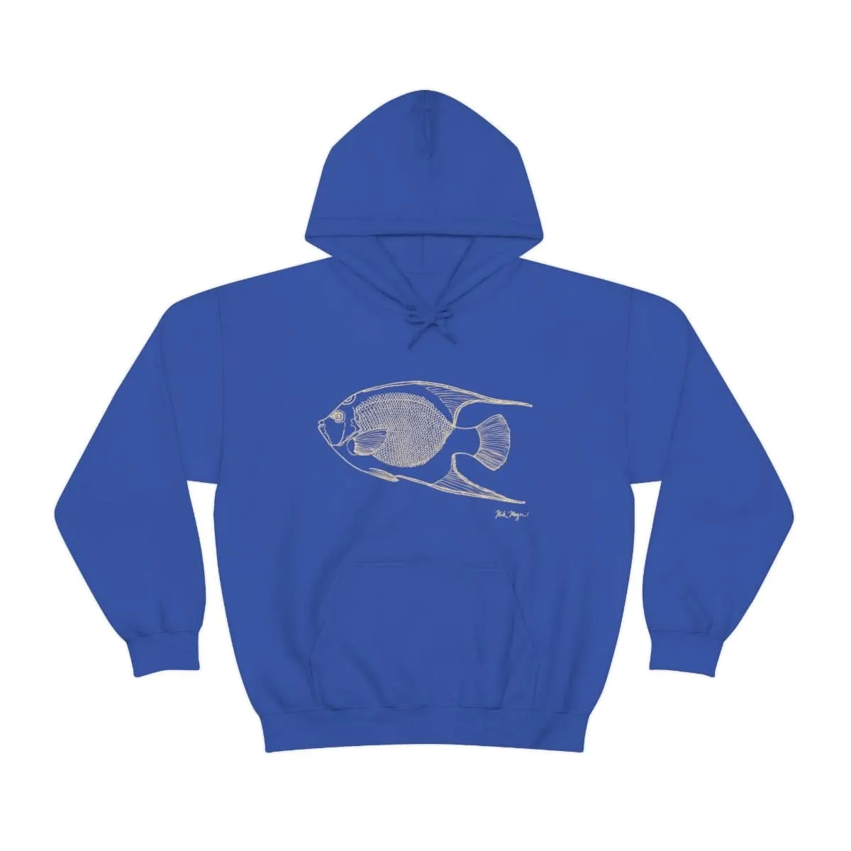 Queen Angelfish Drawing Warm Hoodie