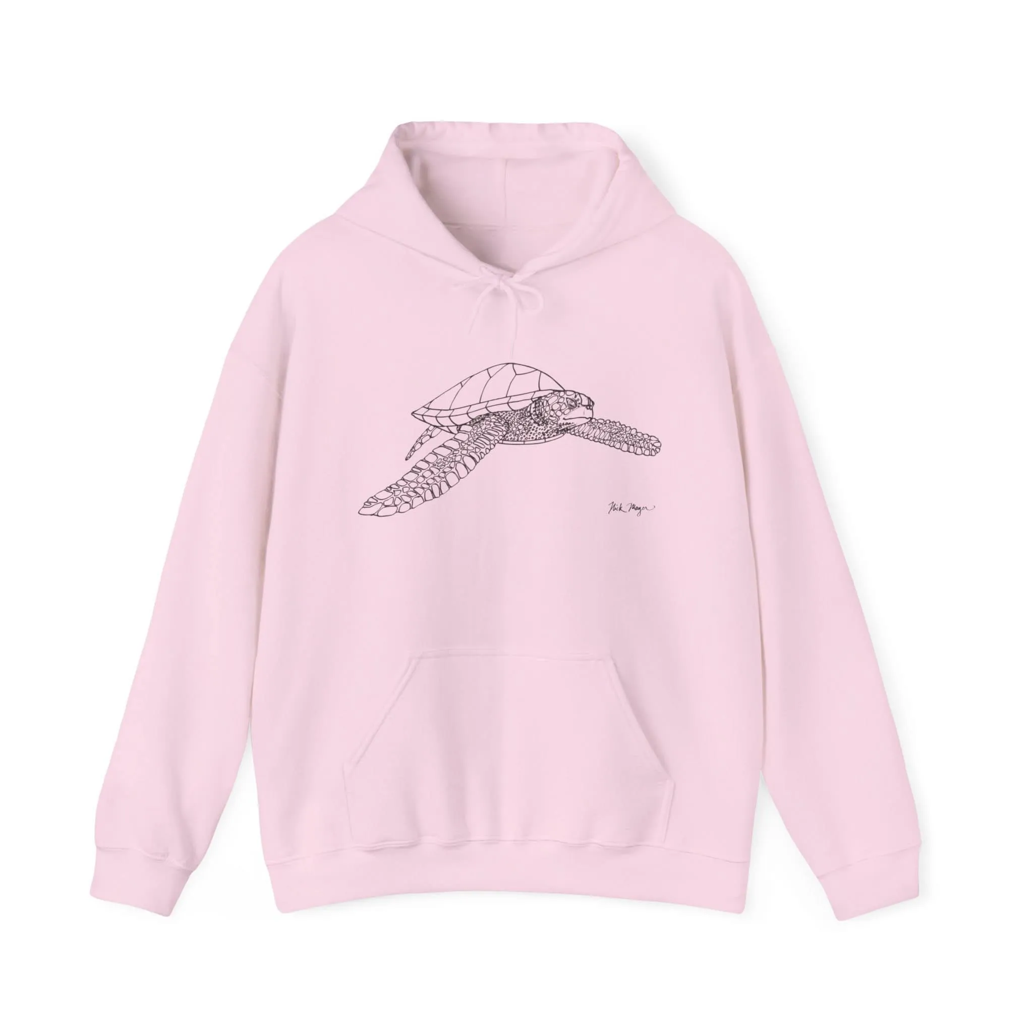 Sea Turtle Drawing Warm Hoodie