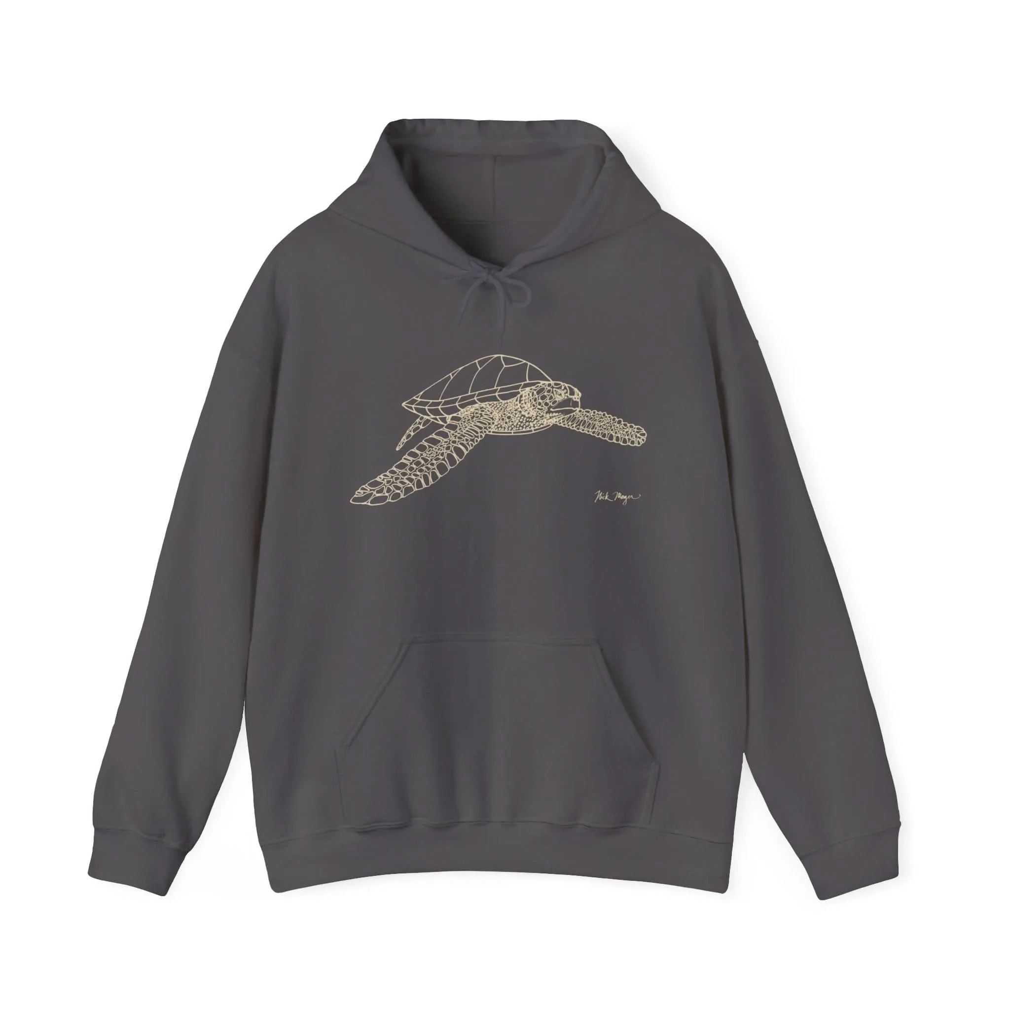 Sea Turtle Drawing Warm Hoodie