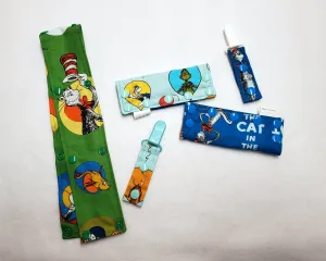 SET of Cartoon Doctor Feeding Tube Accessories - Cord Clips, Connector Covers, Cord Keeper, Ready to Ship