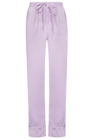 Silk Charmeuse Pants: Lilac