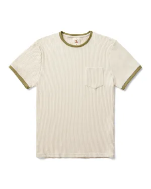 The Cannes Waffle Knit Tee - Vintage Ivory