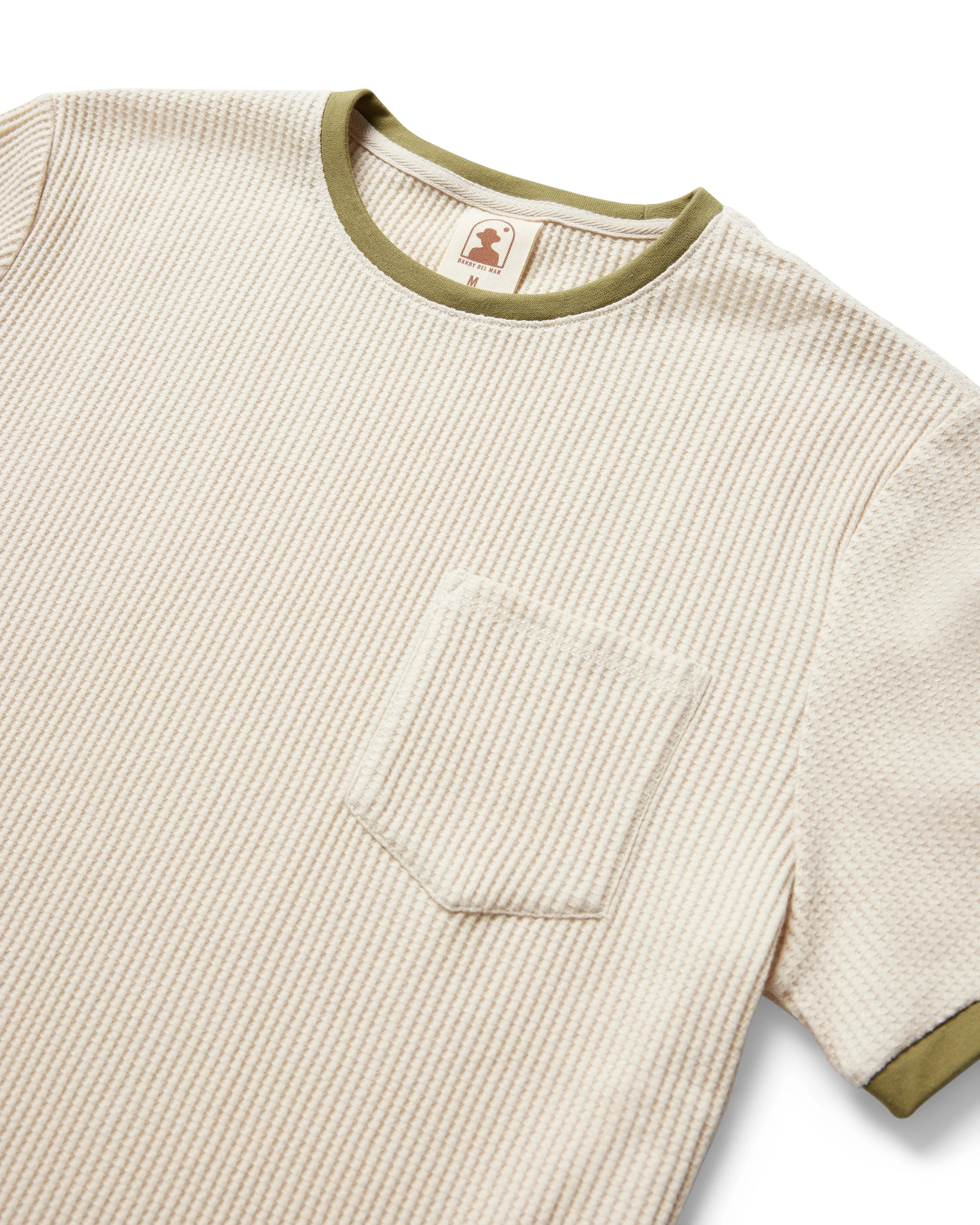 The Cannes Waffle Knit Tee - Vintage Ivory