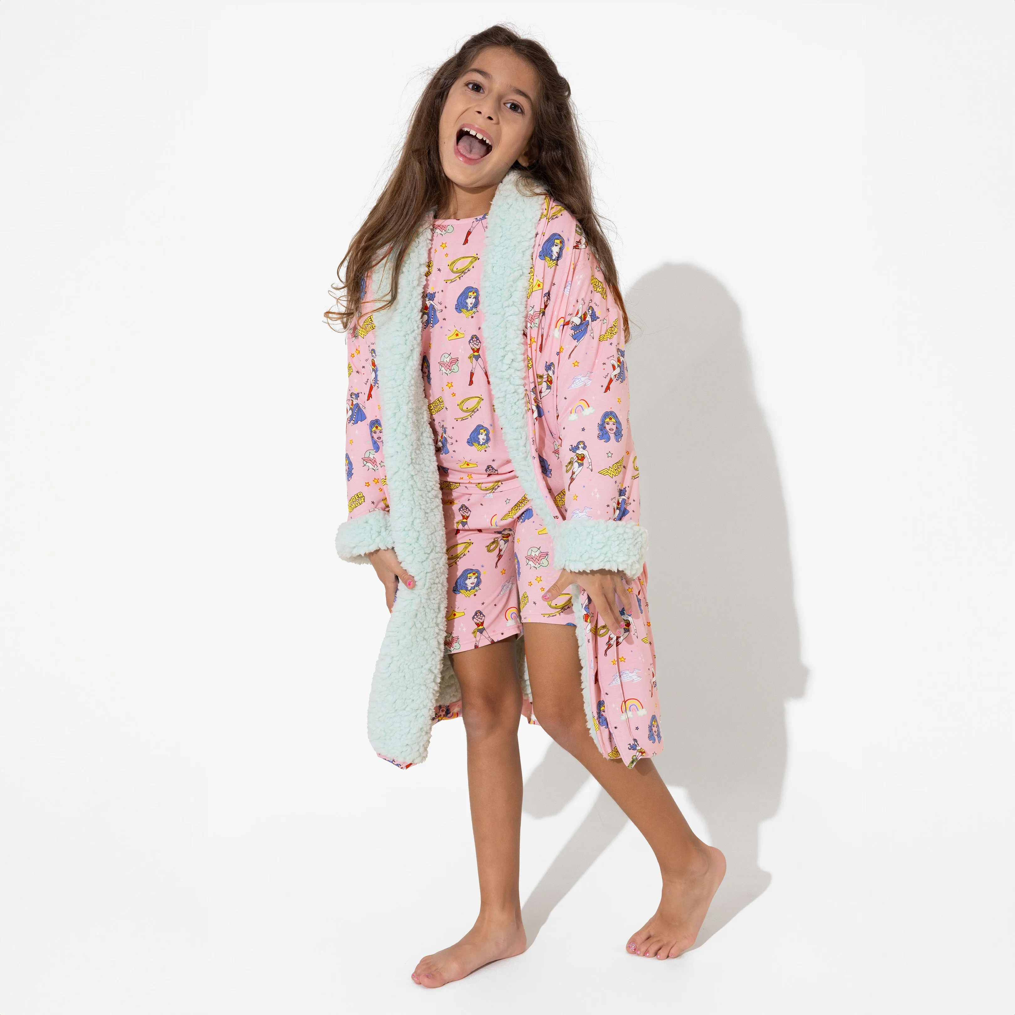 Wonder Woman Bamboo Kids Sherpa Robe