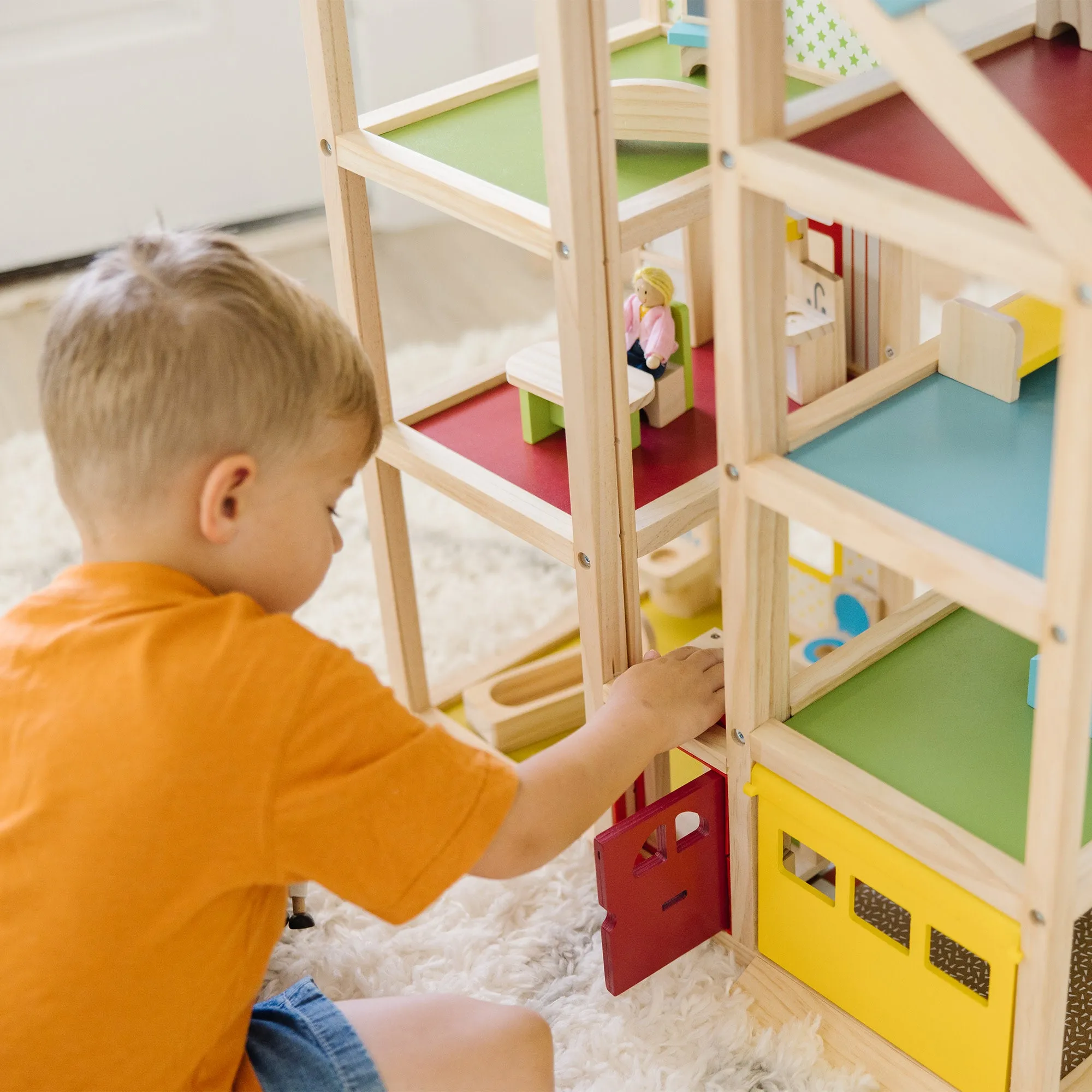 Wooden Hi-Rise Dollhouse