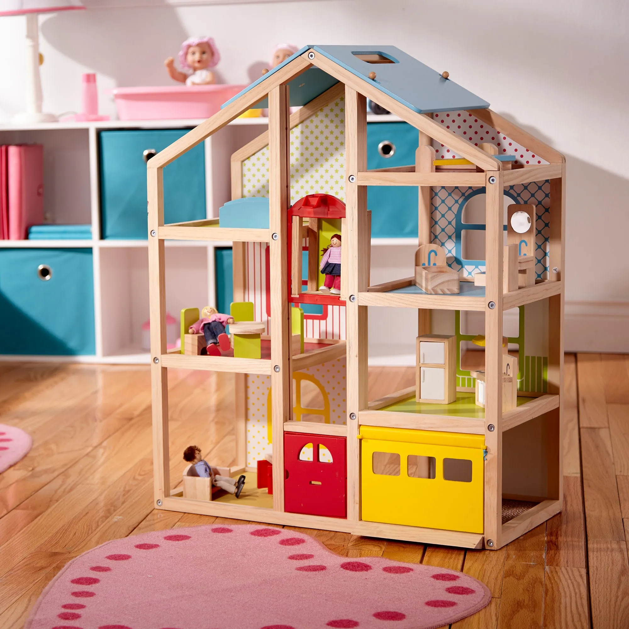 Wooden Hi-Rise Dollhouse